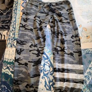 Grey and black Camo sweatpants